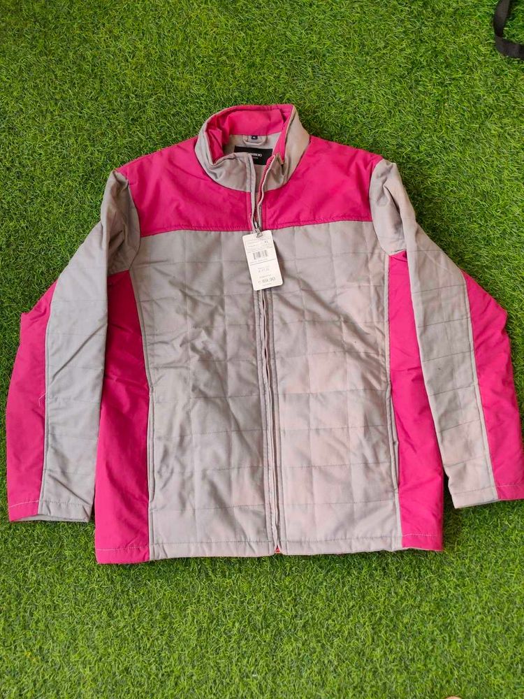 Winter Pink &amp; Grey Jacket Heavy Quality