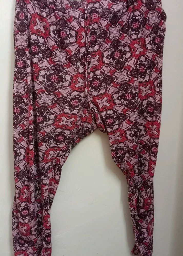 Patterned Harem Pants