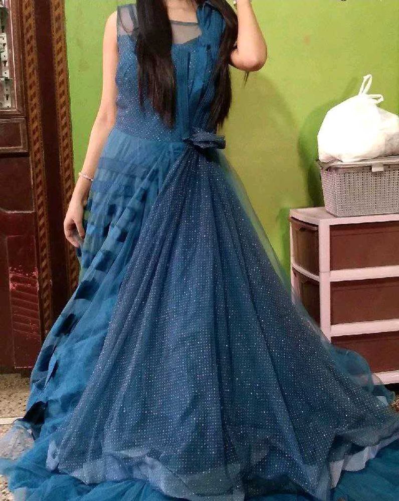 Elegant Blue Ethnic Gown