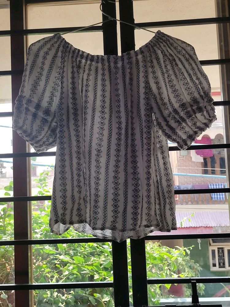 White Off Shoulder Top