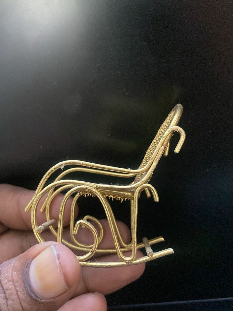 Miniature Golden Rocking Chair