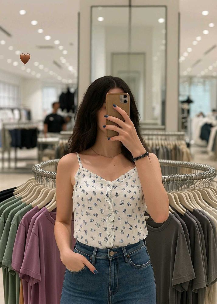 Floral Ruffle Cami Top