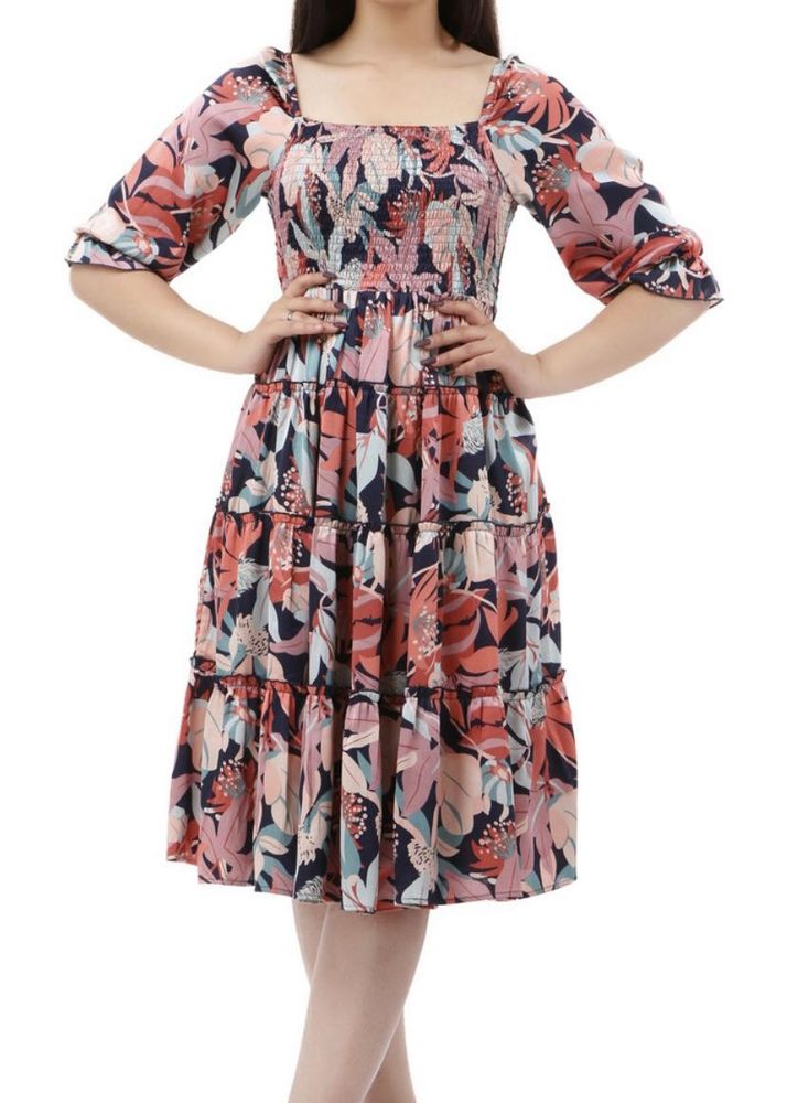 stylish Dress With Puffed Sleeve