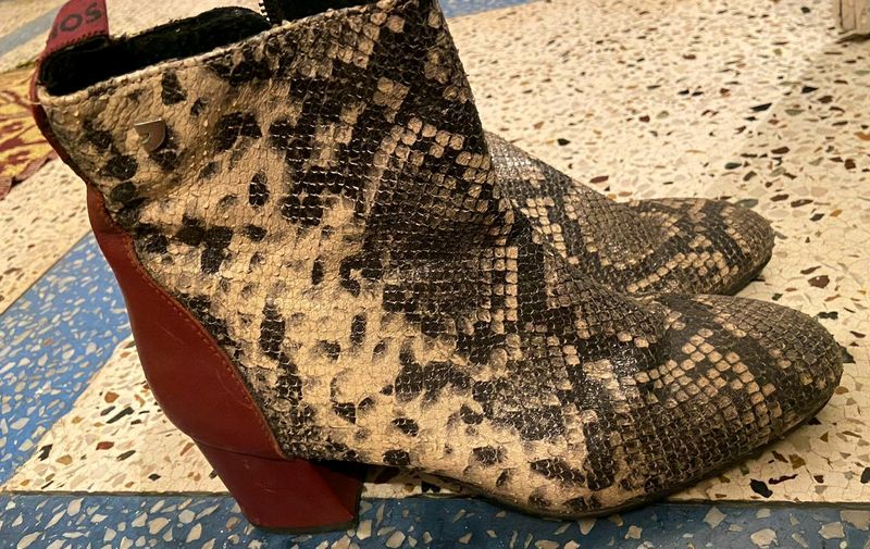 Snake Print Boots