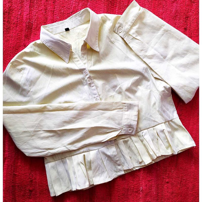 Pinteresty Frill Crop Shirt