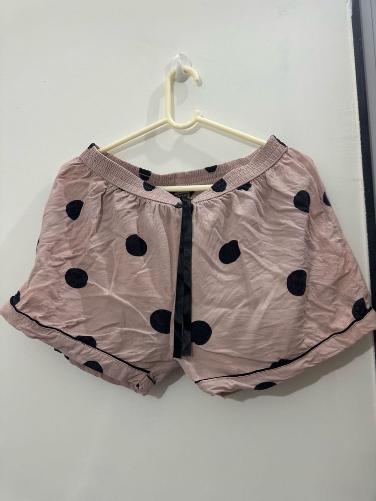 Polka Dot Pajama Shorts, Waist- 30 Stretchable