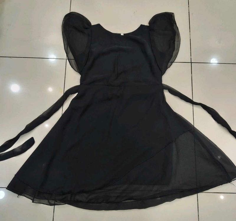 Flowy Black Mini Dress