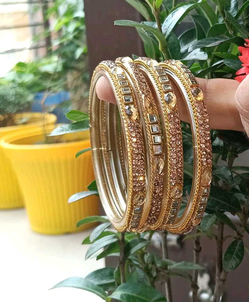 Golden Bangles Set
