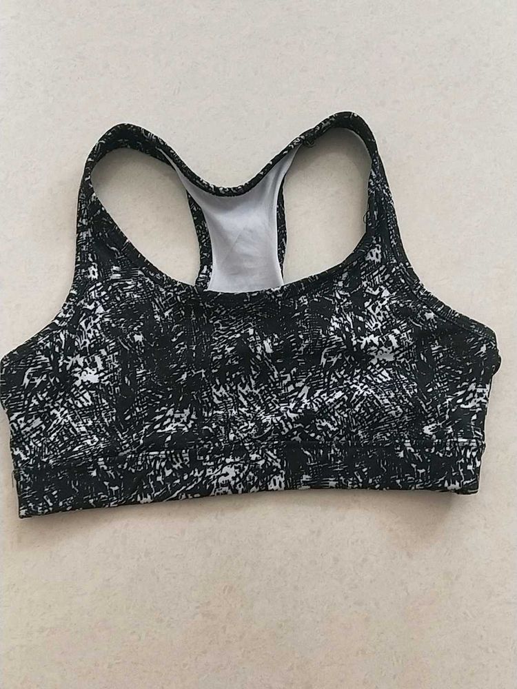 S Stylish Printed Sports Bra