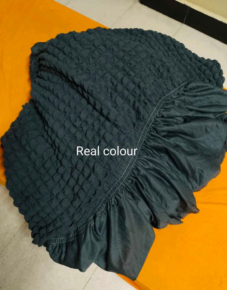 Textured Sofa Cover Ash Grey Condition Good