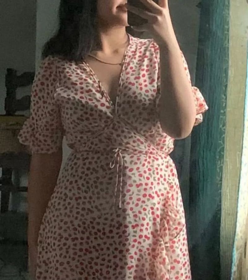 Floral Print Wrap Dress