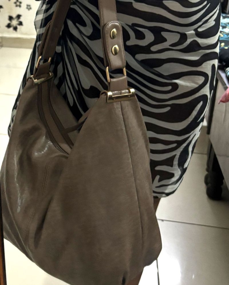 Taupe Hobo Bag