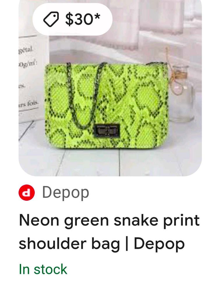 Imported Snake Skin Two Way Bag