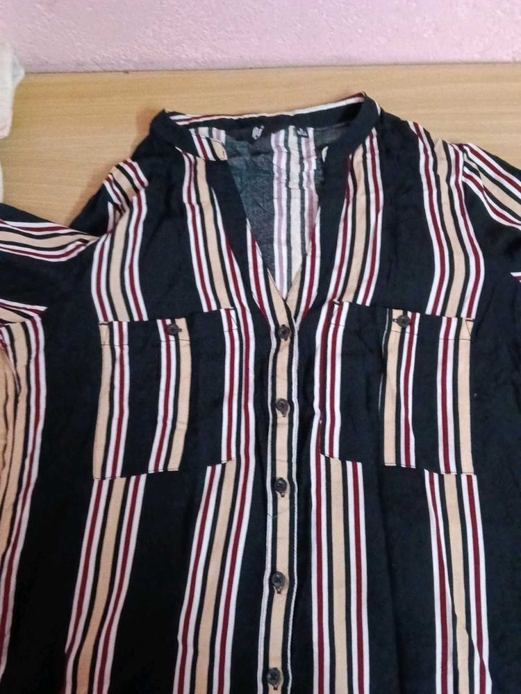 Striped Button-Down Shirt