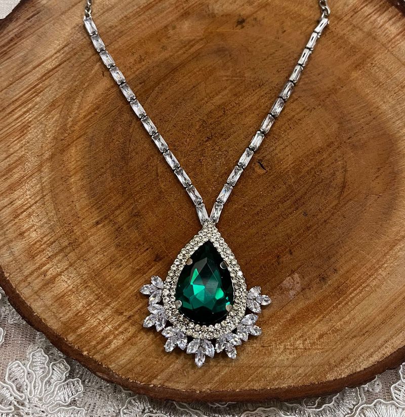 Emerald Teardrop Necklace