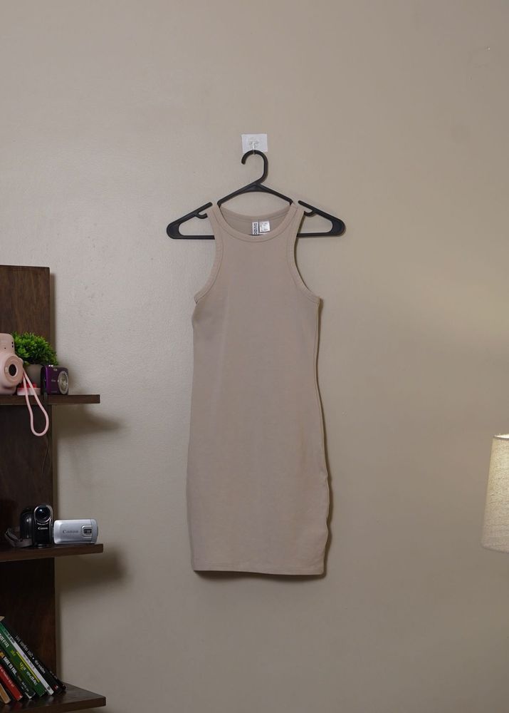 Beige Bodycon Dress