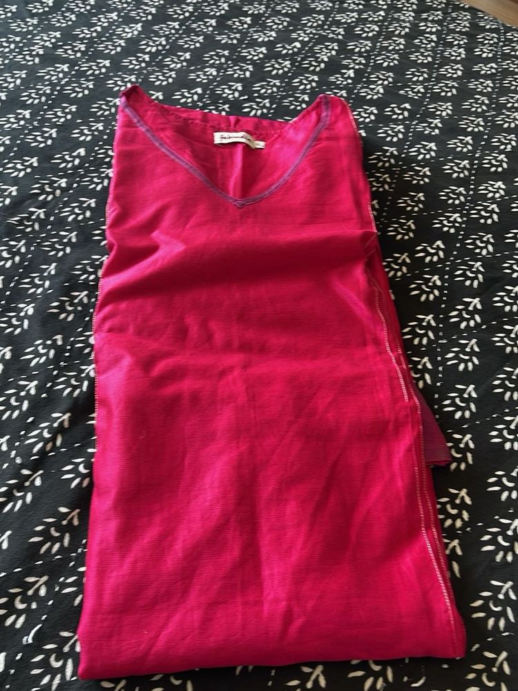 Elegant Pink Kurta - Fabindia