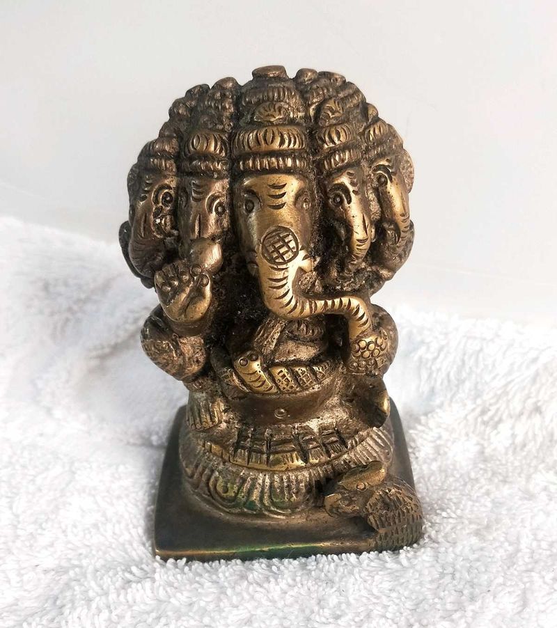 Antique Panchmukhi Ganesha Idol
