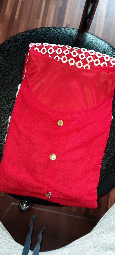 Red Sheer Blouse