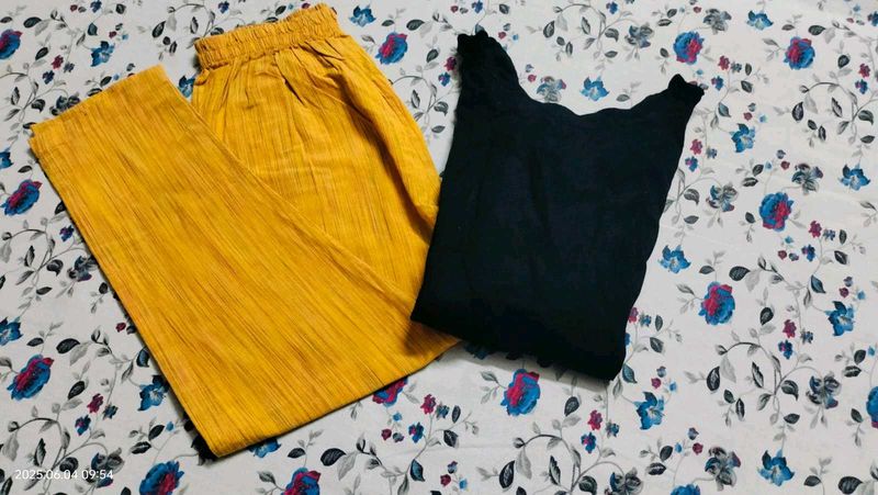 Rayon Kurta With Pure Cotton Trouser