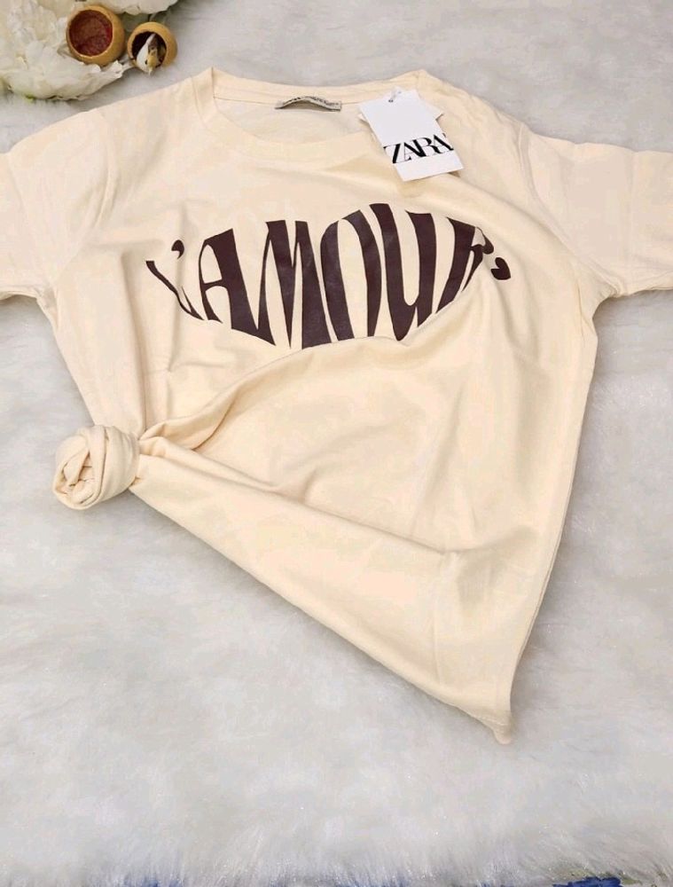 1st copy t shirt of zara for women/half sleeves