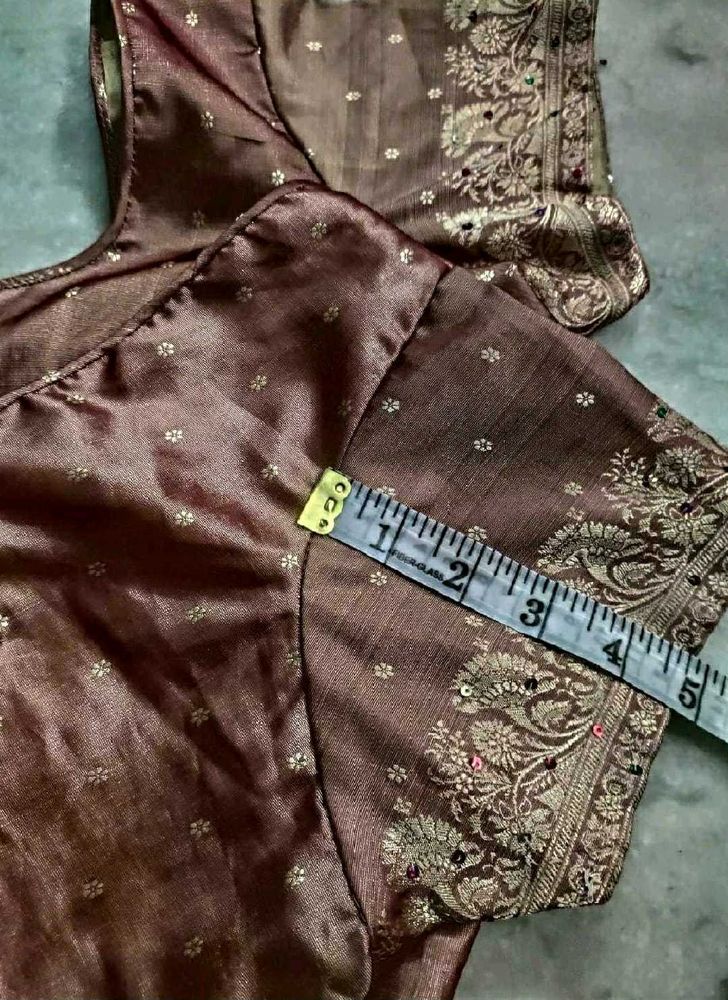 Peach Color wedding Banarasi Silk Blouse
