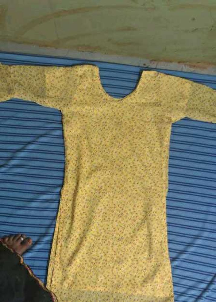 Yellow Floral Kurti
