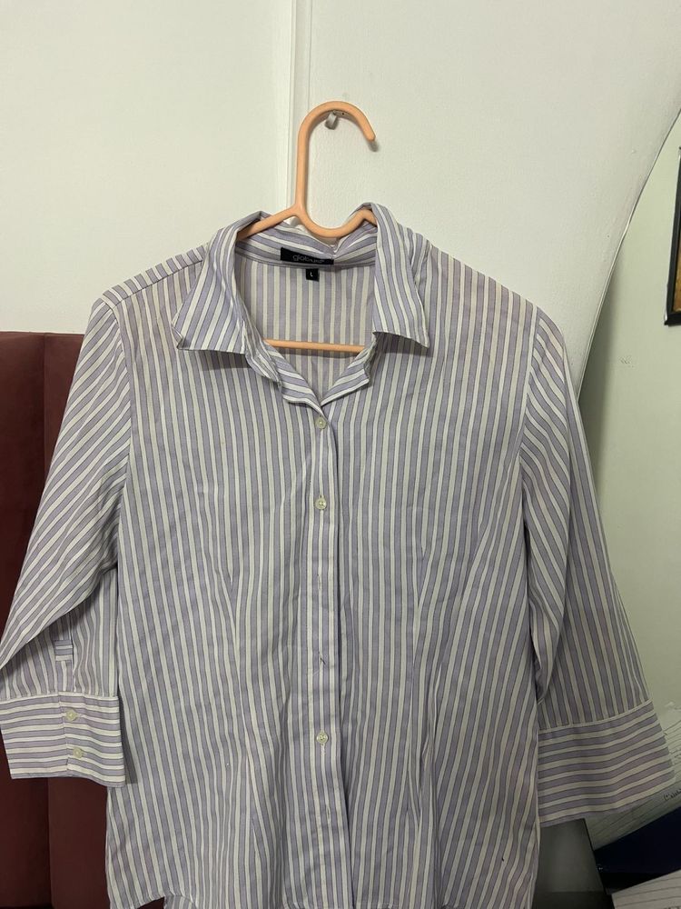 Striped Button-Down Shirt