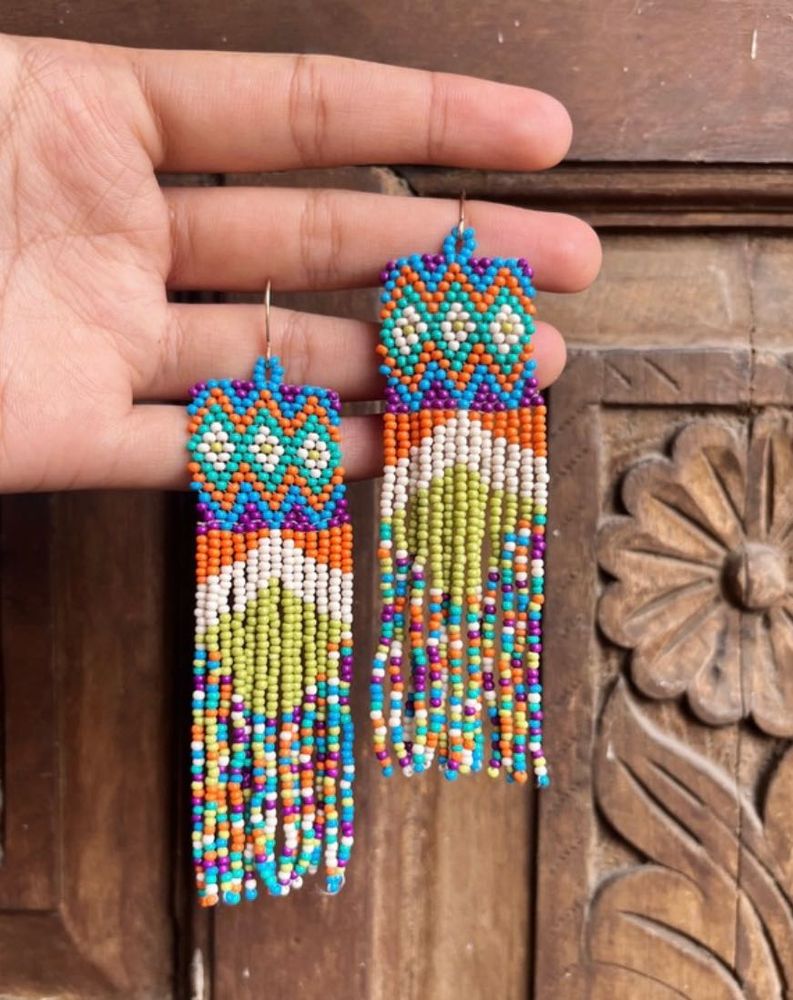 Beaded Fringe Earrings