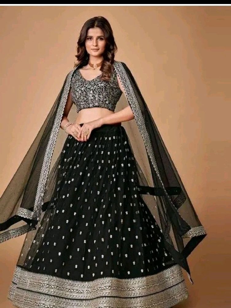 Fixed Price Semi Stitched Embroidered Lehenga Chol