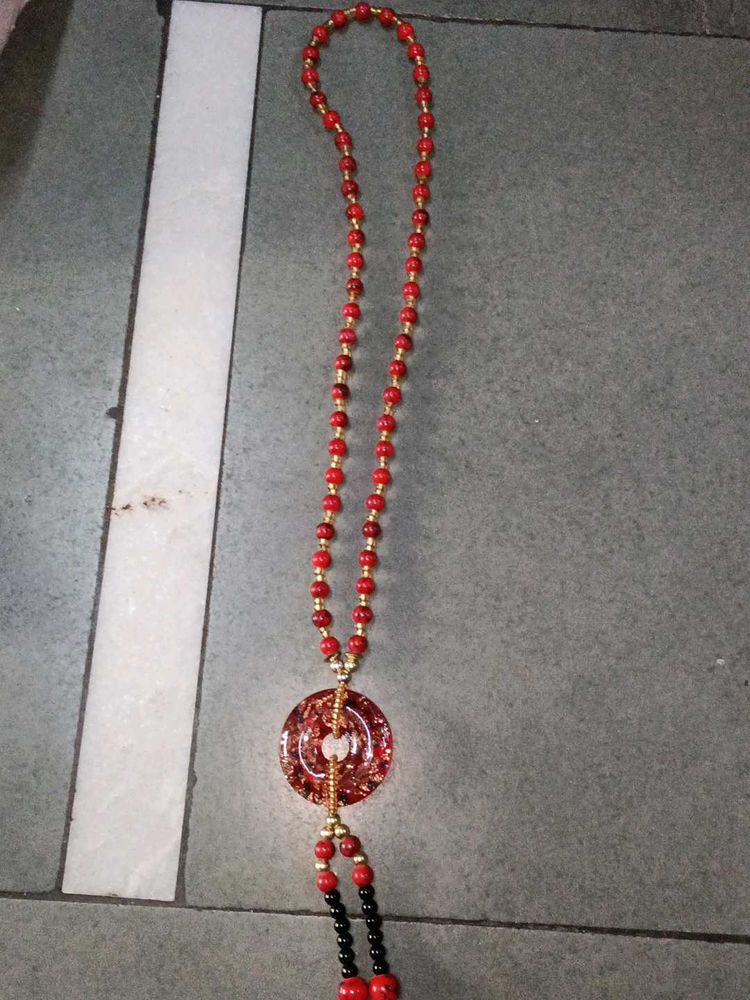Red Beaded Necklace