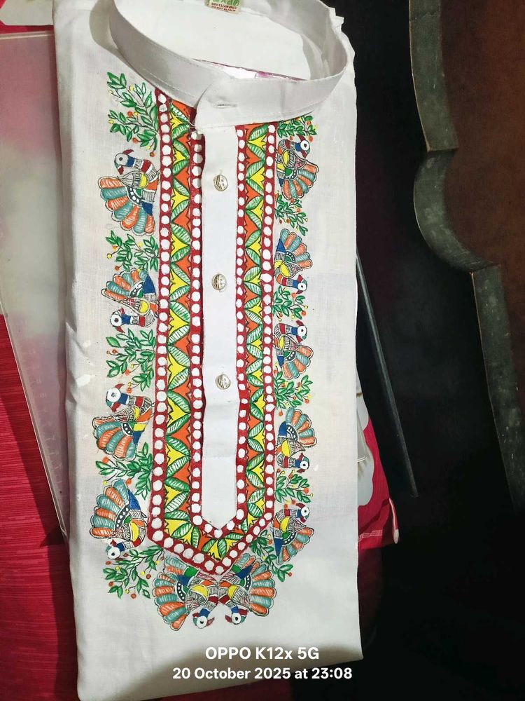 madhubani painted Kurta Set