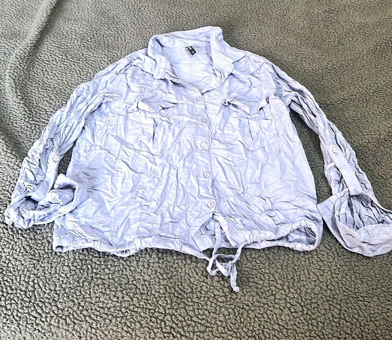 Light Blue office wear shirt with full sleeves