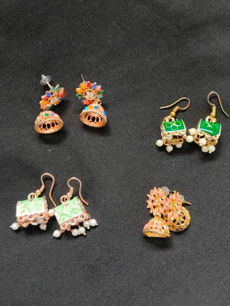 Earring Set of 4 Pairs
