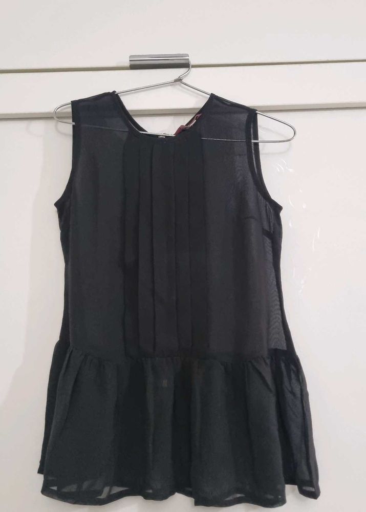 Black Peplum Top