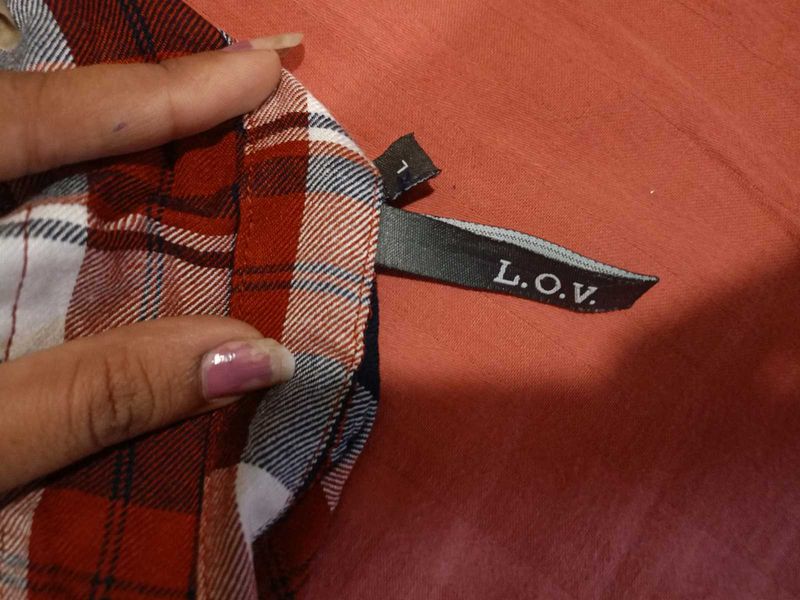 Casual Checkered Shirt Dress