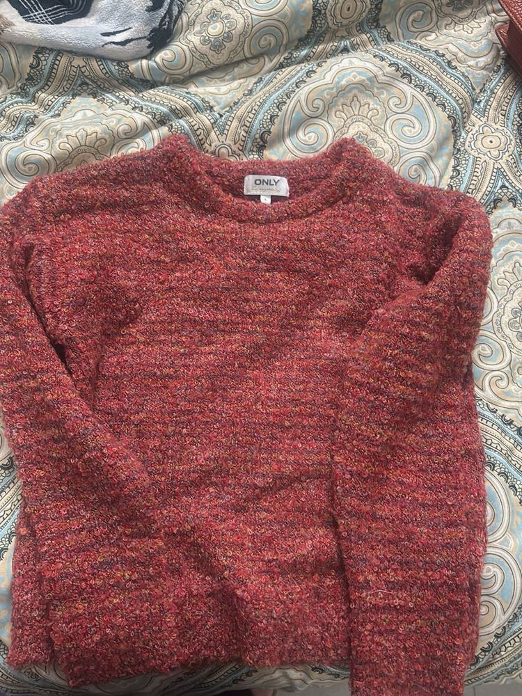 Burgundy Knit Sweater