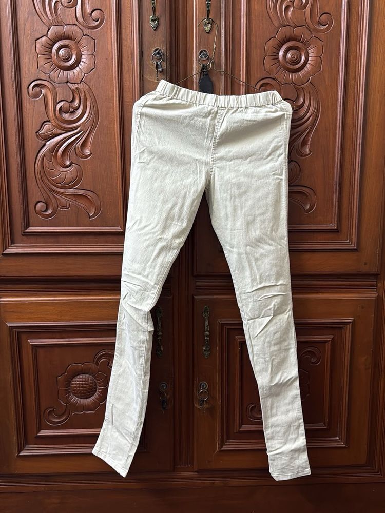 Casual Beige Leggings