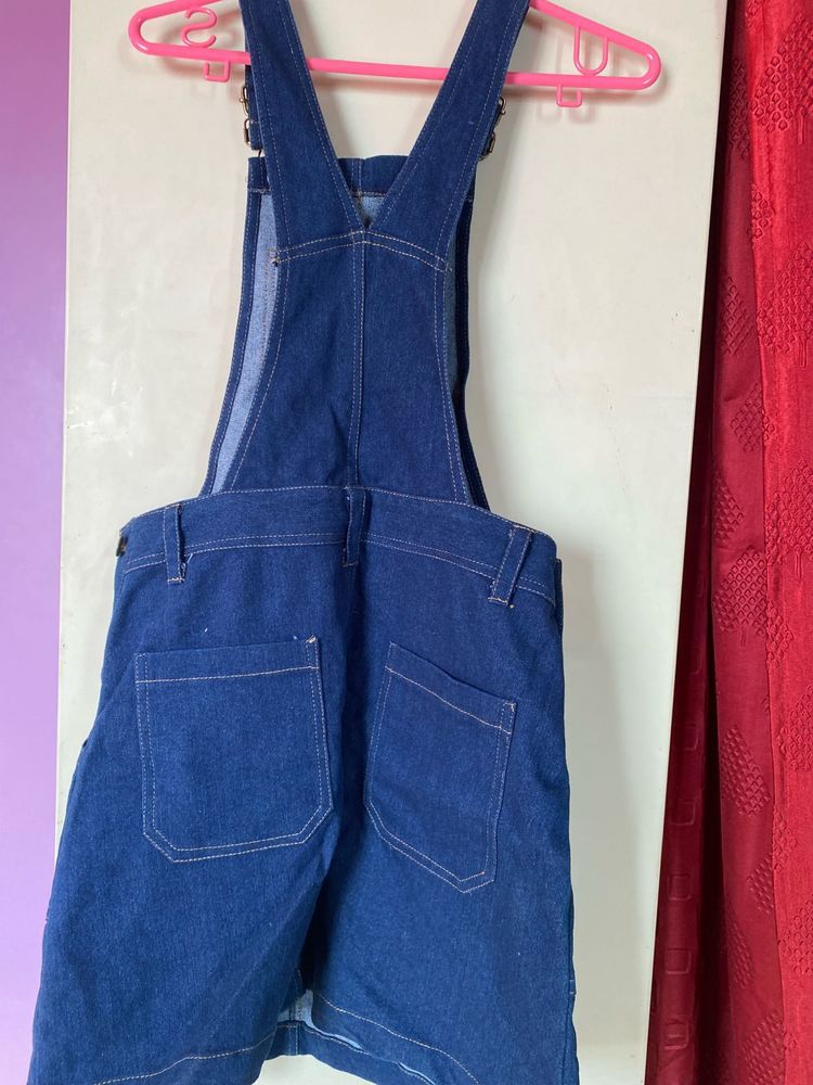 Denim Overalls Shorts