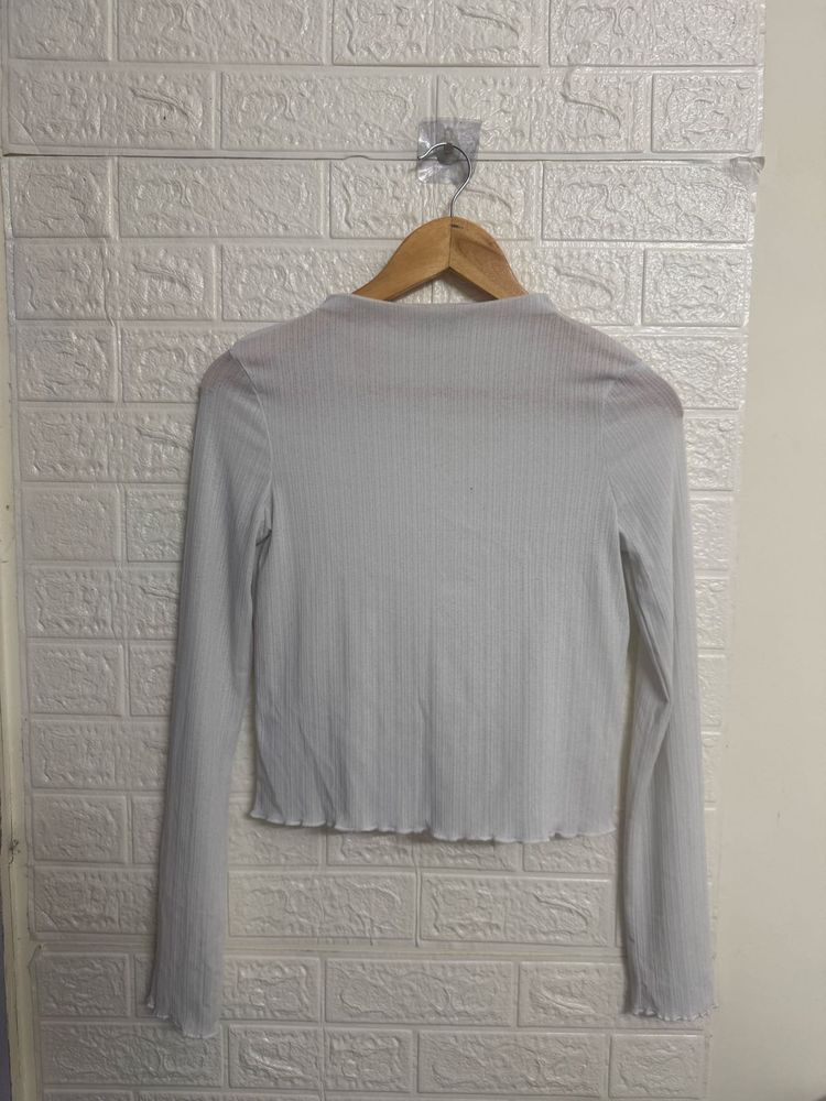 White Long Sleeve Top