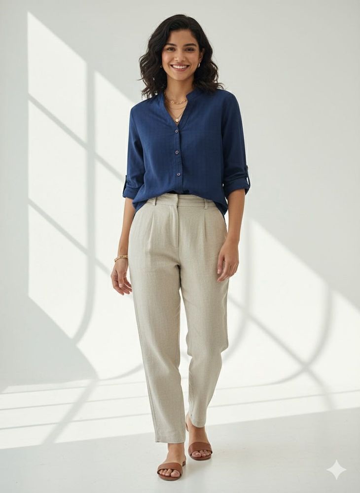 Stylish Women&#39;s Beige Pants