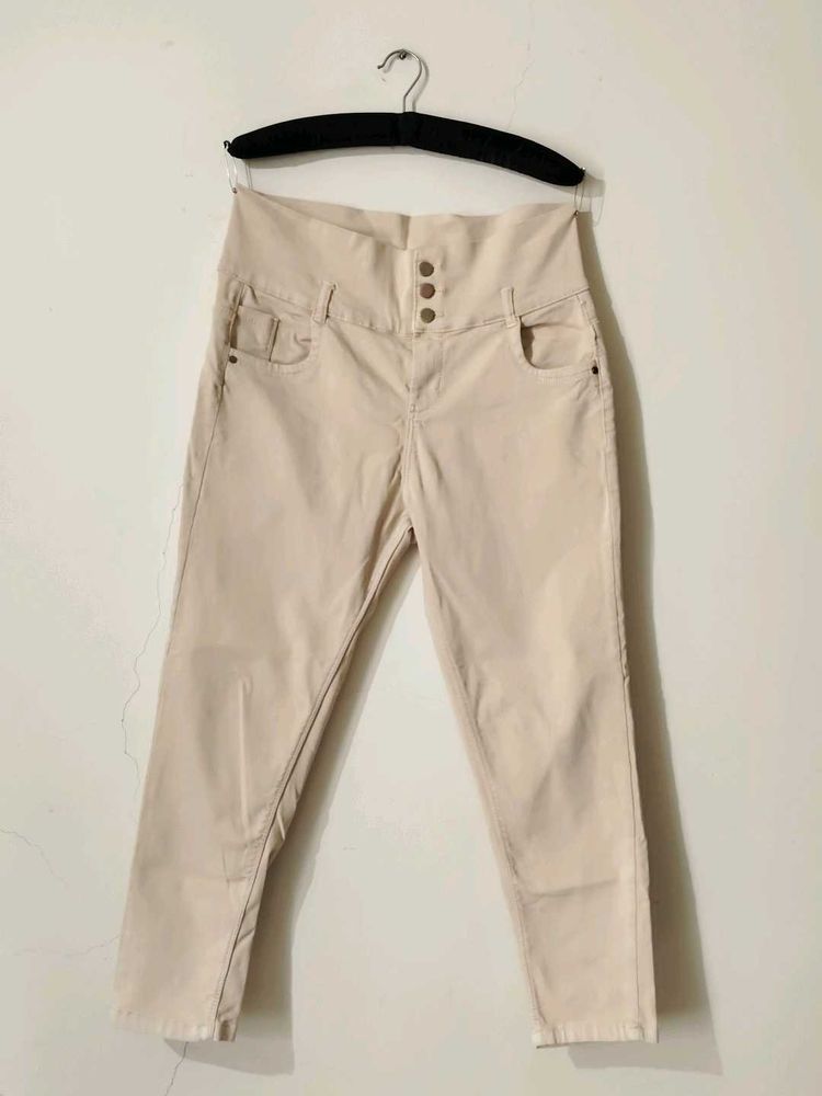 Skin Colour Women Trouser