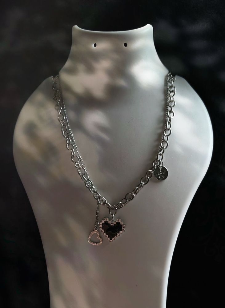 Pixel Heart Necklace
