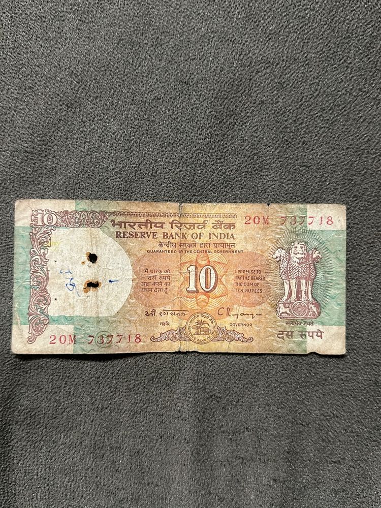 10 Rupee Note India Currency