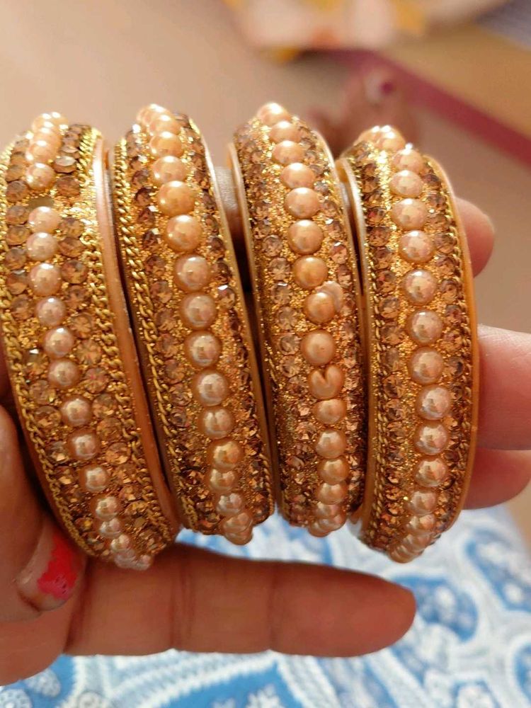 Pearl &amp; Stone Bangles