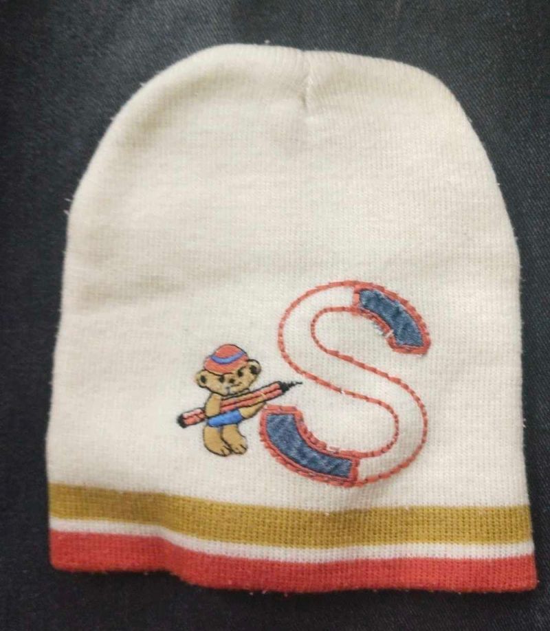 Customized Beanie With Cartoon Bear Design