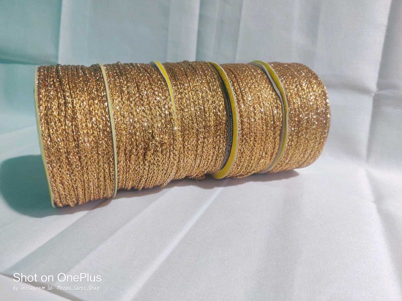 5 Roll Golden Shine Dori For Blouse &amp; Dresses