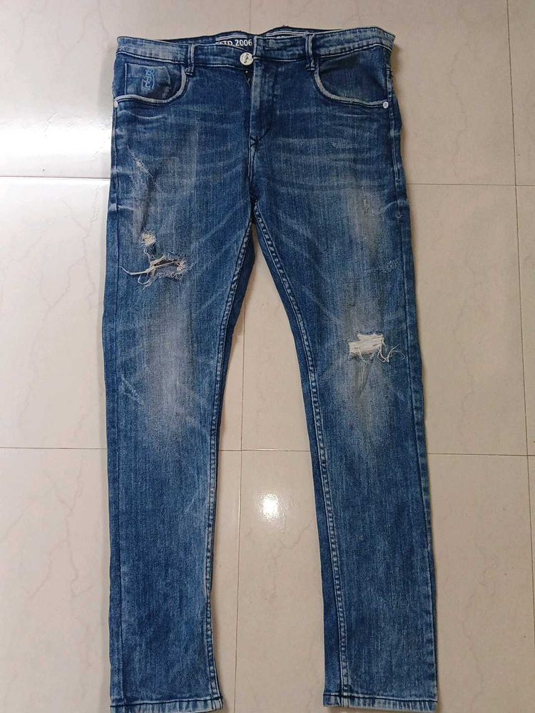 La Festa Distressed Denim Jeans