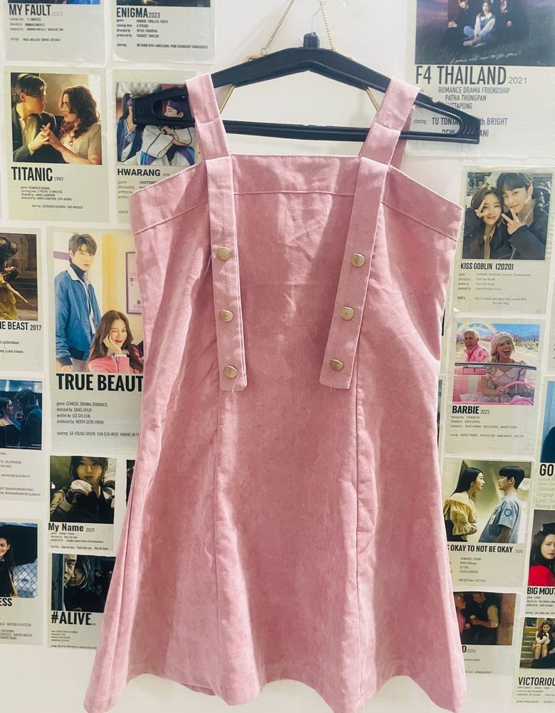 Denim Pink Dress 🌸🎀