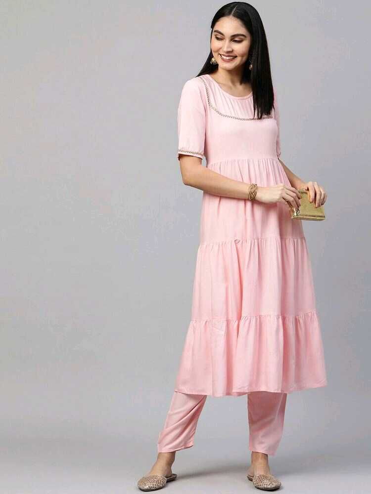 Women's Cotton Anarkali Kurta with Pant
